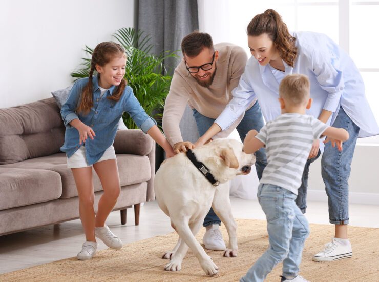 Familie mit Hund